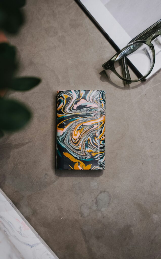 battery pack with colourful swirling patten.